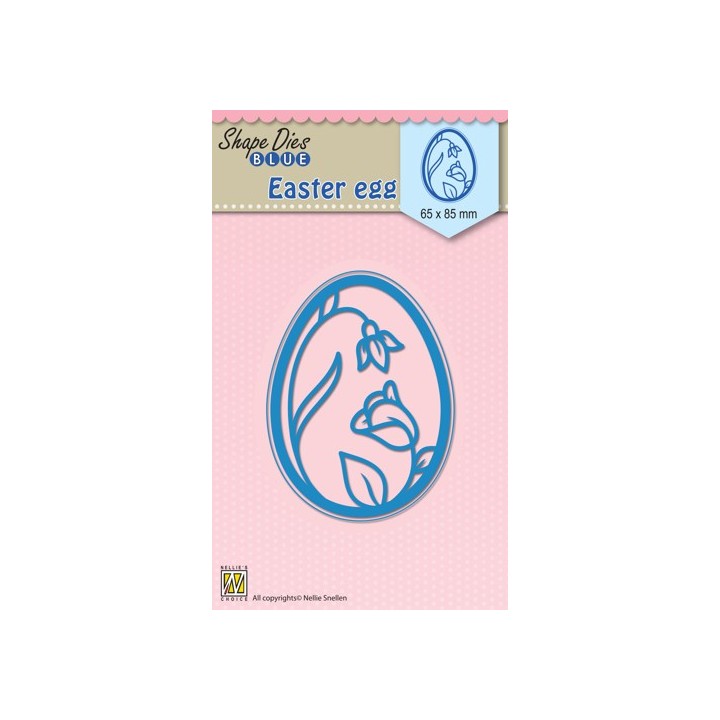 (SDB013)Nellie's Shape Dies blue "Egg Easter"