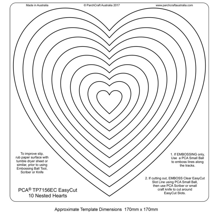 (TP7156EC)PCA® EasyCut 10 Nested Hearts