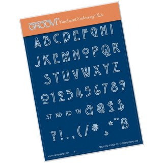 (GRO-FL-40865-02)Groovi® plate A6 ART NOUVEAU ALPHABET