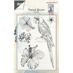 (6410/0459)Clear stamp Tropical Flowers
