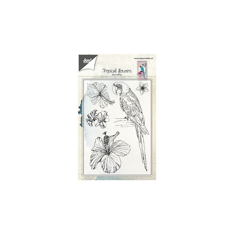 (6410/0459)Clear stamp Tropical Flowers