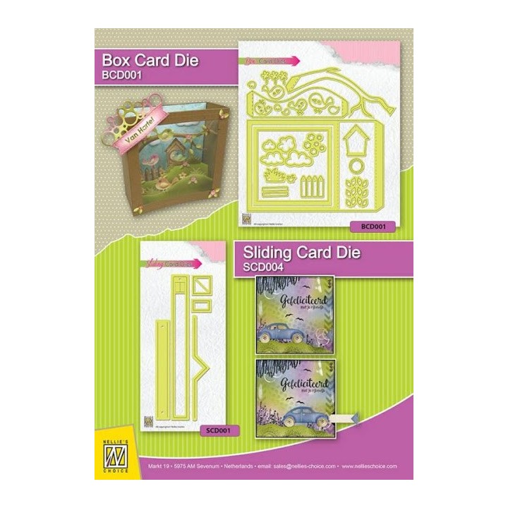 (SCD004)Nellie's Sliding card dies design-4