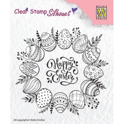 (SIL027)Nellie`s Choice Clearstamp - Happy Easter
