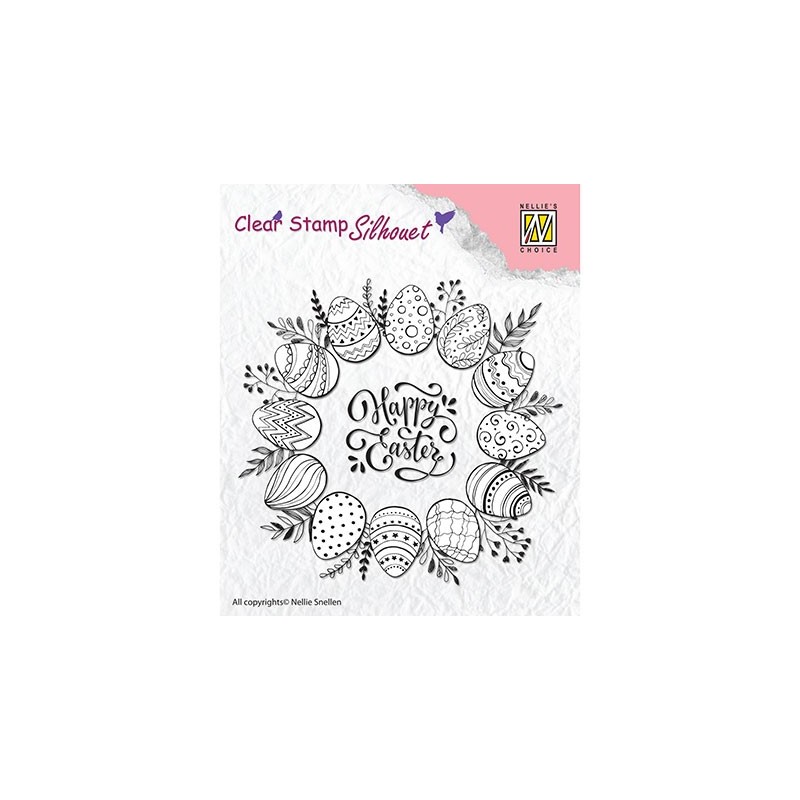 (SIL027)Nellie`s Choice Clearstamp - Happy Easter