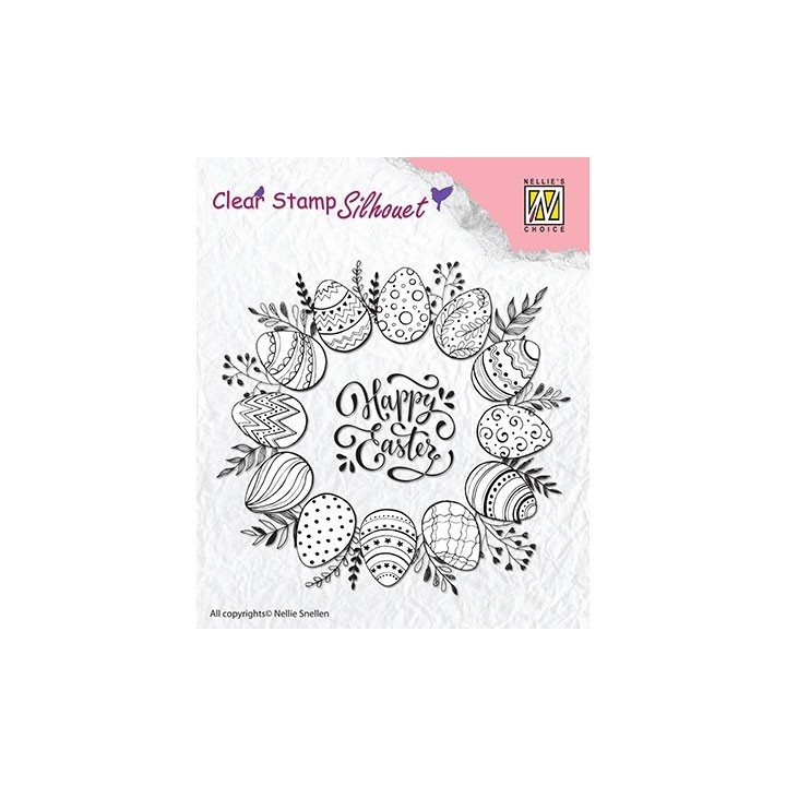 (SIL027)Nellie`s Choice Clearstamp - Happy Easter