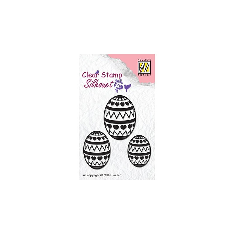 (SIL028)Nellie`s Choice Clearstamp - Easter Eggs