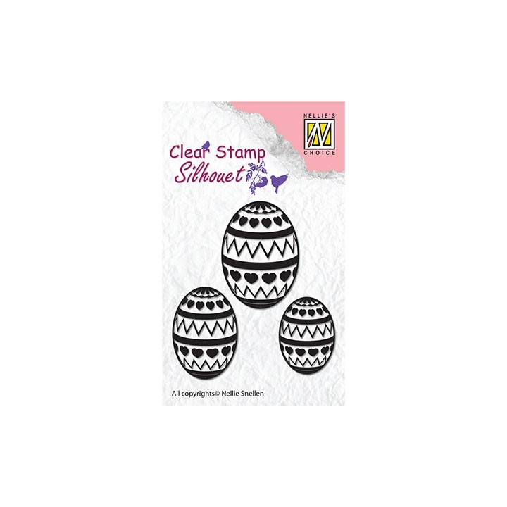 (SIL028)Nellie`s Choice Clearstamp - Easter Eggs