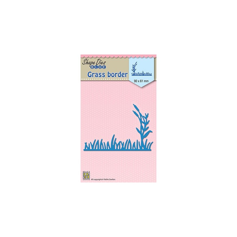 (SDB021)Nellie's Shape Dies blue Grass border-2