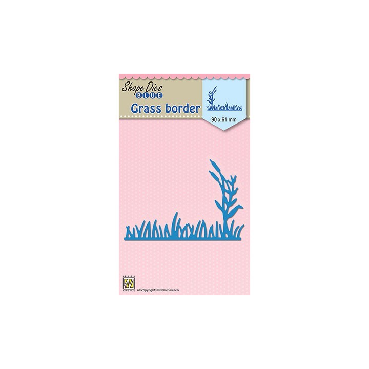 (SDB021)Nellie's Shape Dies blue Grass border-2