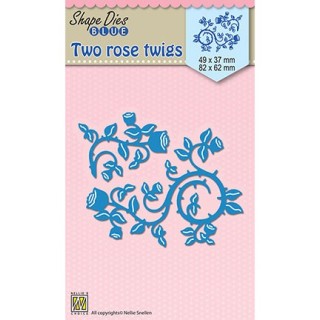 (SDB023)Nellie's Shape Dies blue Two rose twigs