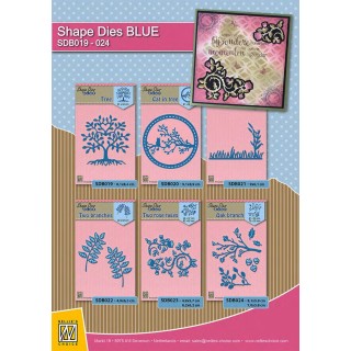 (SDB023)Nellie's Shape Dies blue Two rose twigs