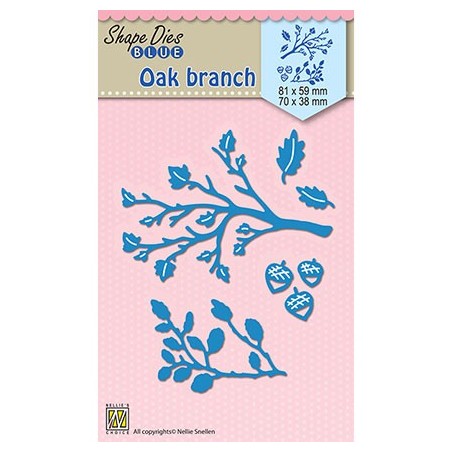 (SDB024)Nellie's Shape Dies blue Oak branches