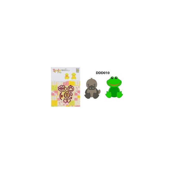 (DDD010)Nellie's Shape Dies DADA Duck & Frog