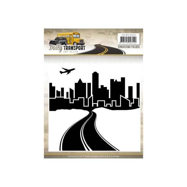 (ADEMB10009)Embossingfolder - Amy Design - Daily Transport
