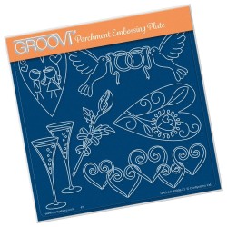 (GRO-LO-40859-03)Groovi Plate A5 Tina's Doodle Dove Hearts