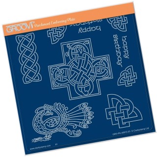 (GRO-PA-40872-03)Groovi Plate A5 CELTIC PATTERNS
