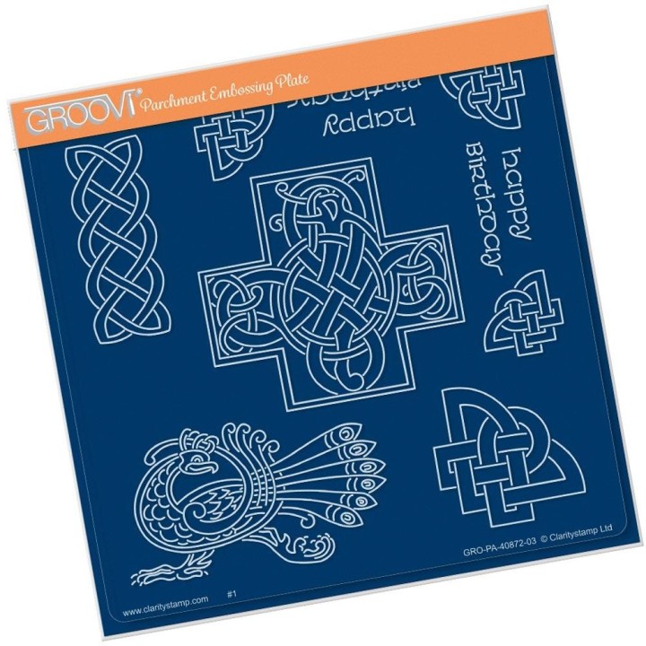 (GRO-PA-40872-03)Groovi Plate A5 CELTIC PATTERNS