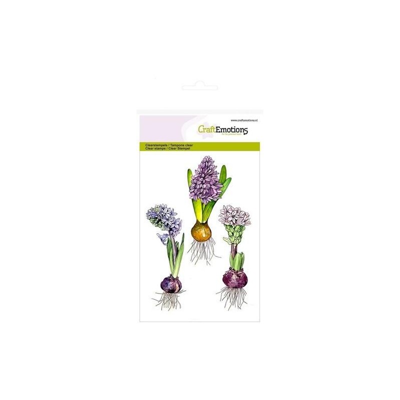 (1270)CraftEmotions clearstamps A6 - hyacinth