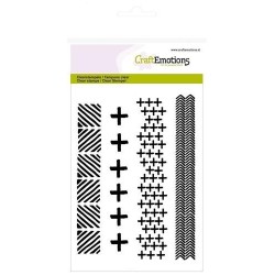 (1275)CraftEmotions clearstamps A6 - crosses and fishbone