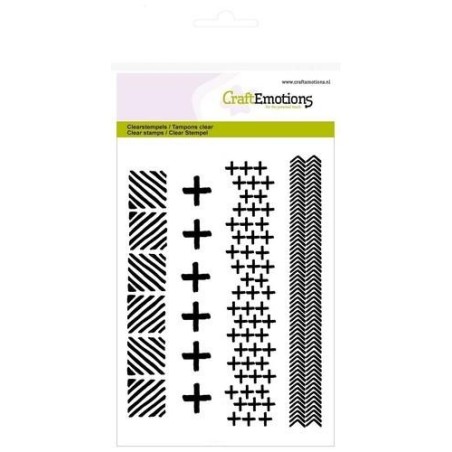(1275)CraftEmotions clearstamps A6 - crosses and fishbone