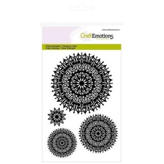 (1276)CraftEmotions clearstamps A6 - mandala flower