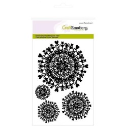 (1277)CraftEmotions clearstamps A6 - mandala heart