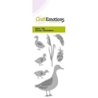 (115633/0205)CraftEmotions Die - duck with little ducks