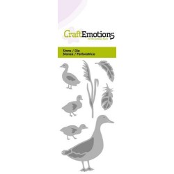 (115633/0205)CraftEmotions Die - duck with little ducks