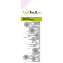 (115633/0208)CraftEmotions Die -  grass edge with daisies