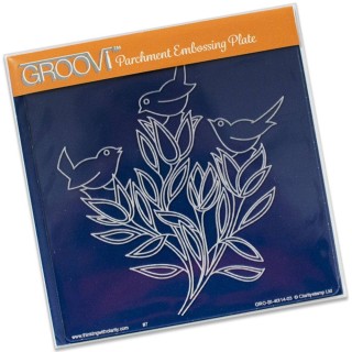 (GRO-BI-40114-03)Groovi Plate A5 Three Wrens
