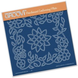 (GRO-FL-40352-03)Groovi Plate A5 Flower Tangle Frame