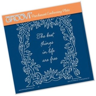 (GRO-TR-40444-03)Groovi Plate A5 Leafy Frame