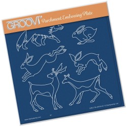 (GRO-TR-40516-03)Groovi Plate A5 Woodland Animals