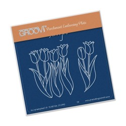 (GRO-FL-40158-01)Groovi Tulips A6 Plate