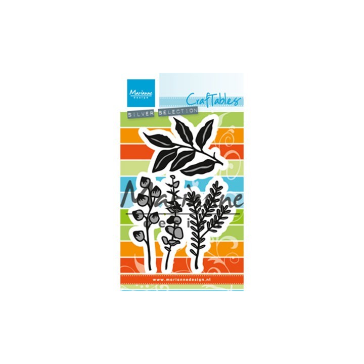 (CR1432)Craftables stencil Herbs & leaves