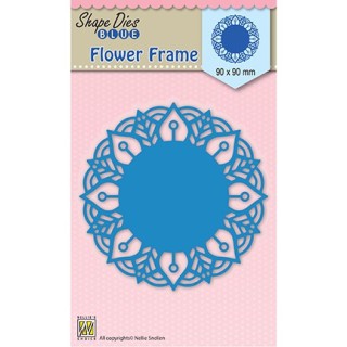 (SDB025)Nellie's Shape Dies blue Round Lace-flower frame