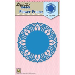 (SDB025)Nellie's Shape Dies blue Round Lace-flower frame