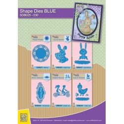 (SDB026)Nellie's Shape Dies blue Easter Bunny