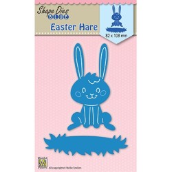 (SDB027)Nellie's Shape Dies blue Easter Hare