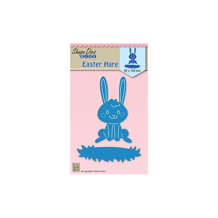 (SDB027)Nellie's Shape Dies blue Easter Hare