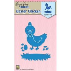 (SDB030)Nellie's Shape Dies blue Easter Chicken