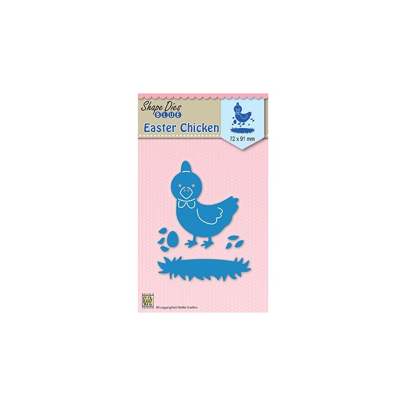 (SDB030)Nellie's Shape Dies blue Easter Chicken