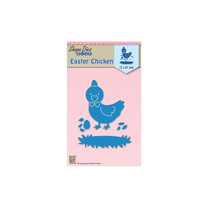(SDB030)Nellie's Shape Dies blue Easter Chicken
