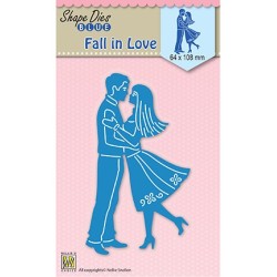 (SDB031)Nellie's Shape Dies blue Fall in Love