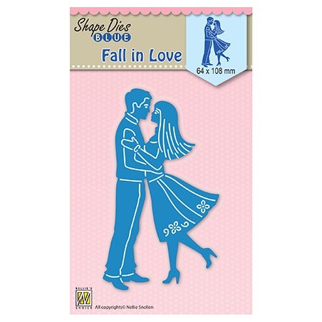 (SDB031)Nellie's Shape Dies blue Fall in Love