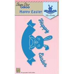 (SDB033)Nellie's Shape Dies blue Happy Easter