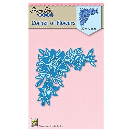 (SDB035)Nellie's Shape Dies blue Corner of flowers