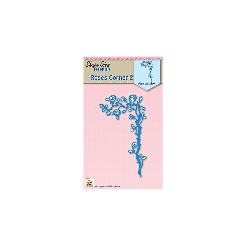 (SDB037)Nellie's Shape Dies blue Roses corner-2
