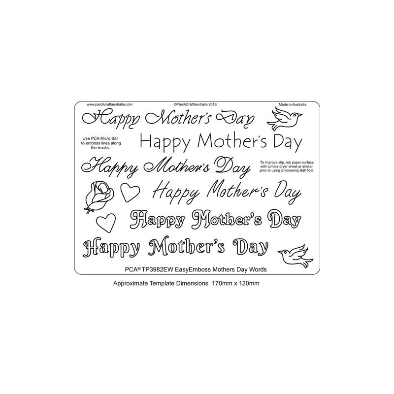 (TP3987EW)PCA® EasyEmboss Monther's Day Words