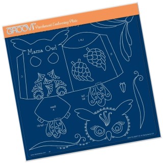(GRO-TE-40877-15)Groovi Plate A4 MAMA OWL TEMPLATE